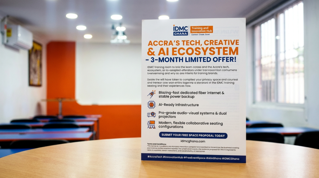 rentals venues in Accra Osu, IDMC Ghana training and innovation hub